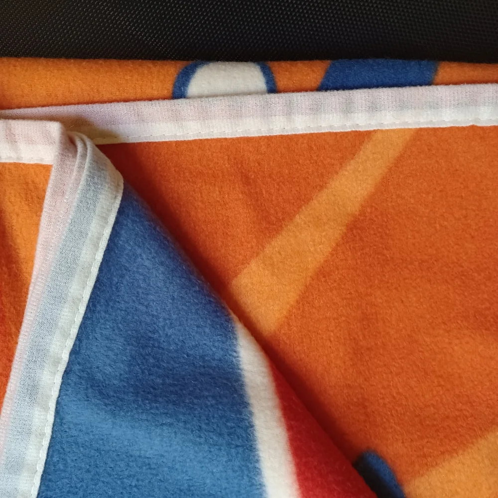 Disney Parks Mickey Mouse Disneyland Throw Blanket Fleece Orange Red Vintage